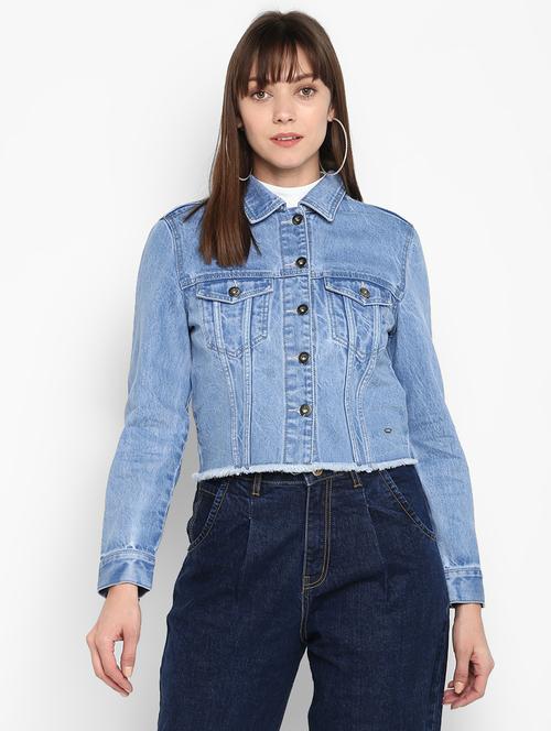 button up denim jacket - 17291134 - Standard Image - 1