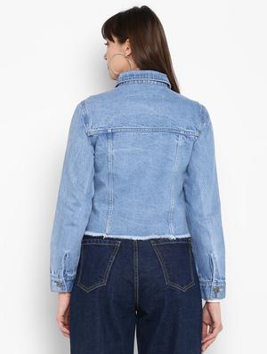 button up denim jacket - 17291134 - Standard Image - 3