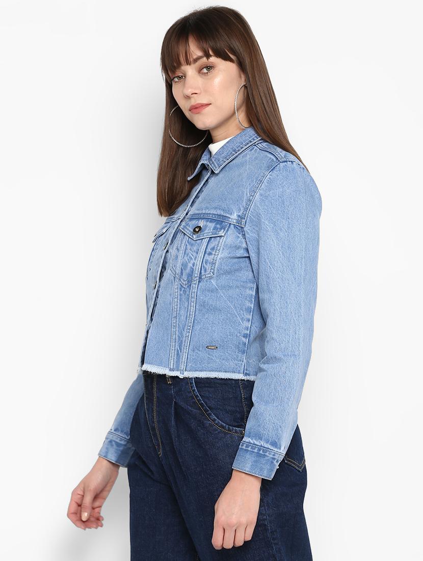button up denim jacket - 17291134 - Zoom Image - 2
