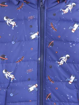 blue polyester quilted jackets & coat - 17291137 - Standard Image - 3