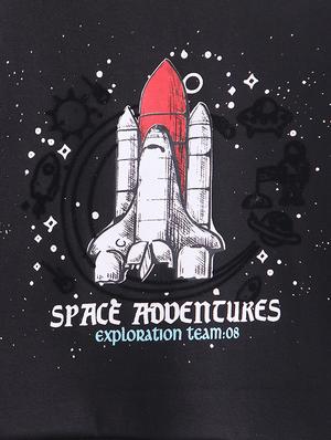 black cotton sweatshirt - 17291138 - Standard Image - 3