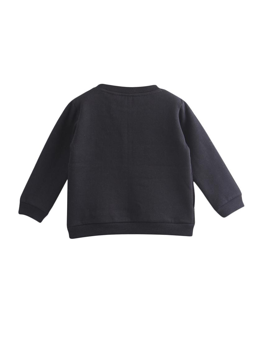 black cotton sweatshirt - 17291138 - Zoom Image - 2