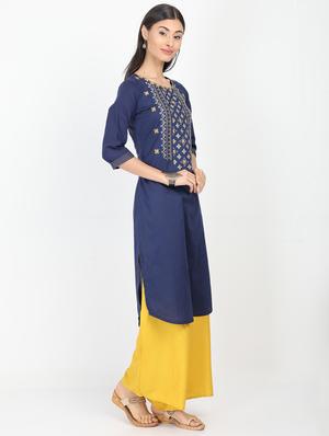 embroidered straight kurta - 17291514 - Standard Image - 2