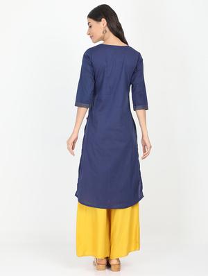 embroidered straight kurta - 17291514 - Standard Image - 3