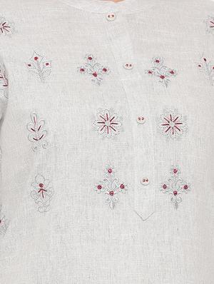 embroidered kurta palazzo set - 17292269 - Standard Image - 4