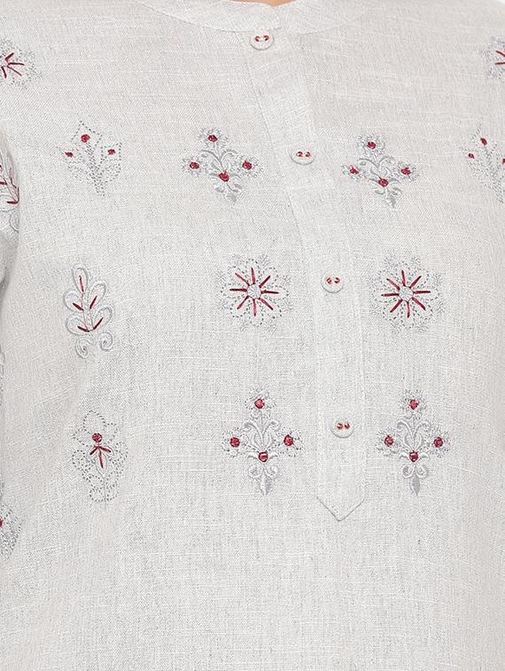 embroidered kurta palazzo set - 17292269 - Zoom Image - 4