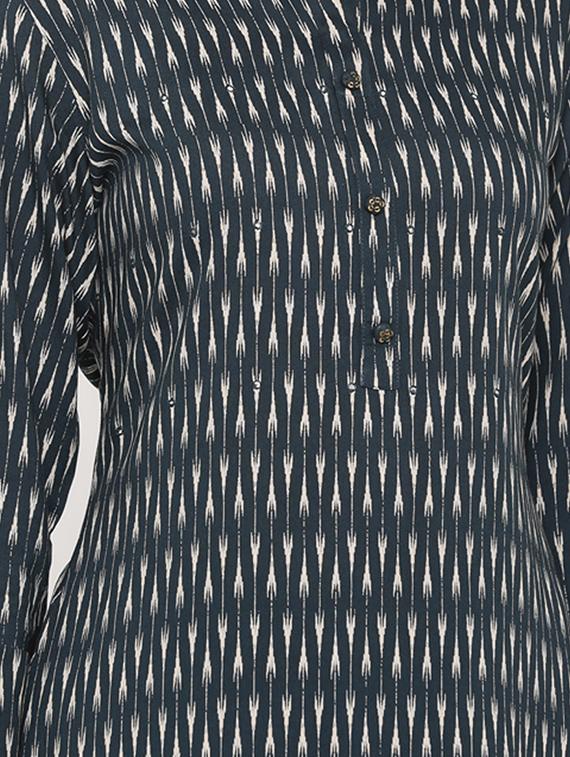 ikat print straight kurti - 17292286 - Zoom Image - 5