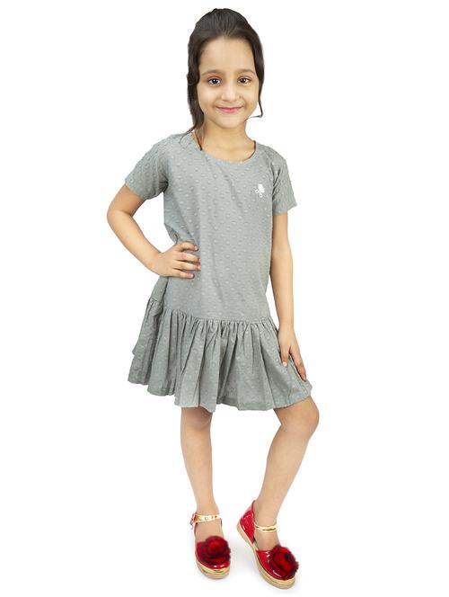 grey cotton frock - 17292291 - Standard Image - 1