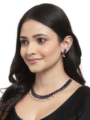 silver brass necklaces and earring - 17292356 - Standard Image - 4