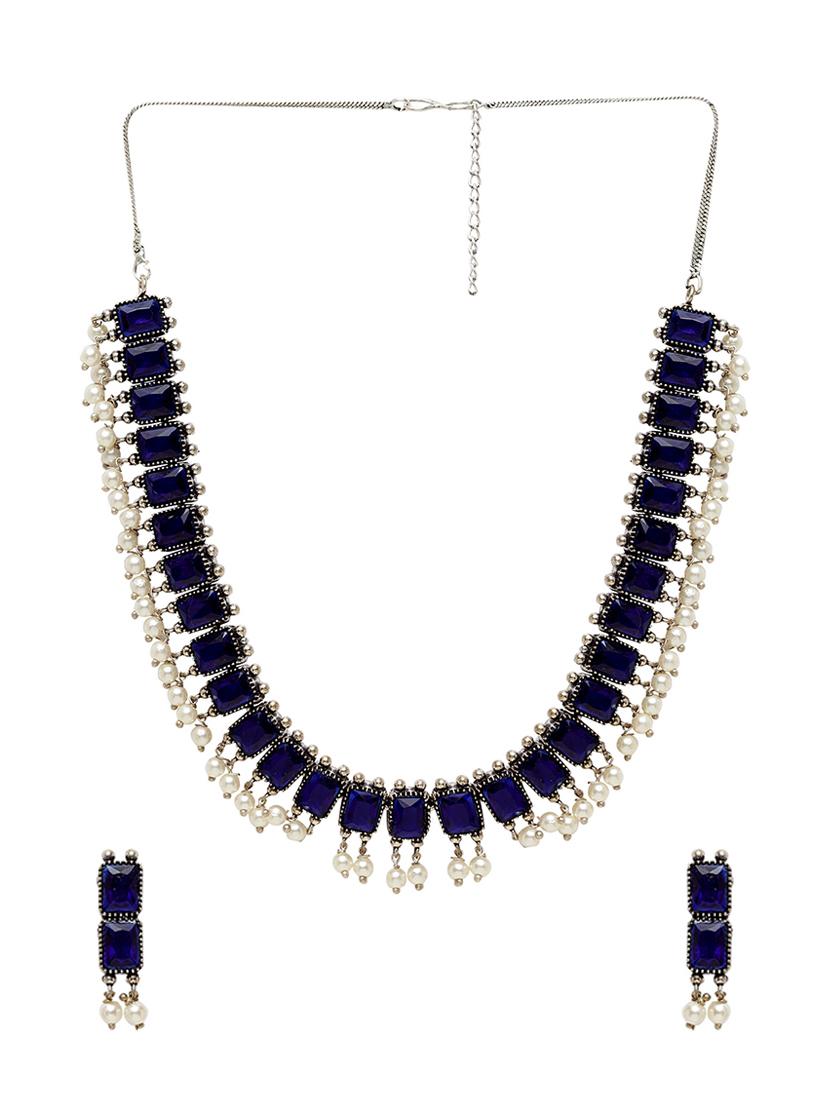 silver brass necklaces and earring - 17292356 - Zoom Image - 1