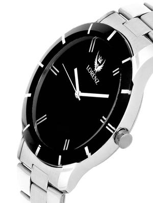 lorenz casual fit black dial watch & leather bracelet for men\boys | 1066-br2 - 17292468 - Standard Image - 2