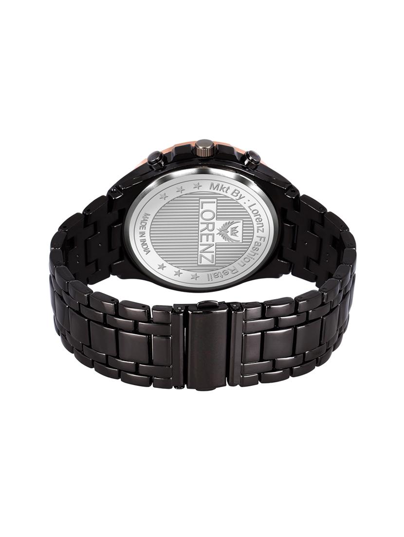 lorenz black dial analog watch watch & leather bracelet for men\boys | 3058-br4 - 17292479 - Zoom Image - 3