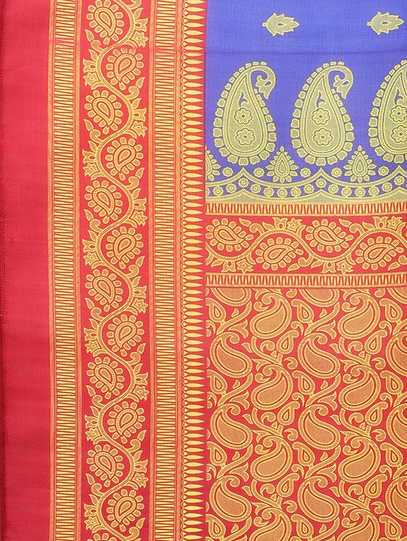 bordered printed saree with blouse - 17292880 - Zoom Image - 3
