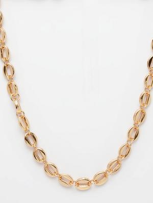 gold brass short necklace - 17293146 - Standard Image - 3