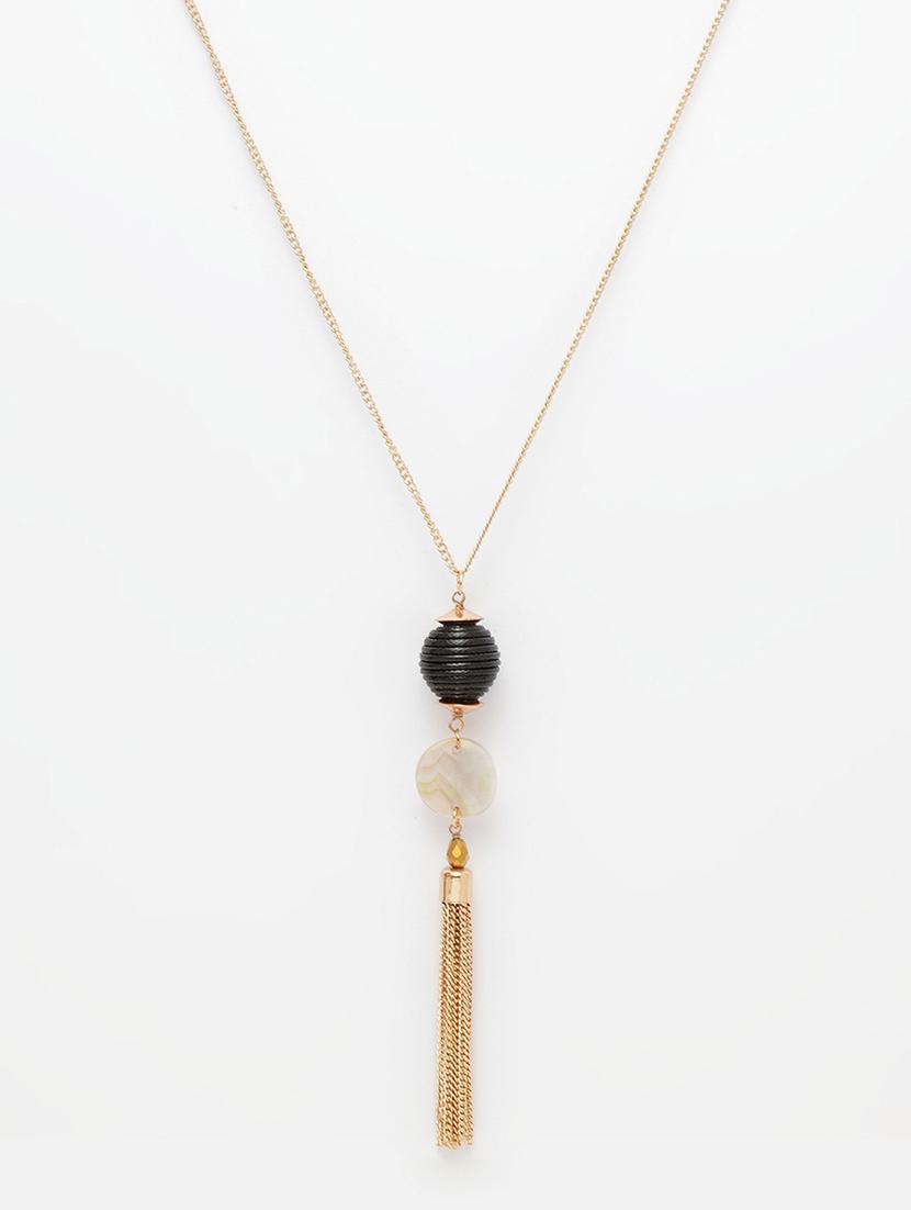 black brass long necklace - 17293148 - Zoom Image - 3
