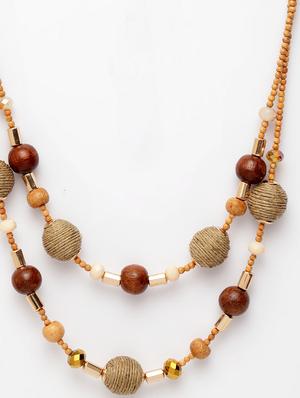 multi colored brass short necklace - 17293149 - Standard Image - 3