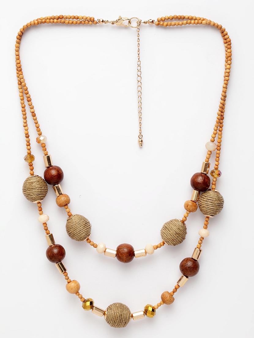 multi colored brass short necklace - 17293149 - Zoom Image - 2