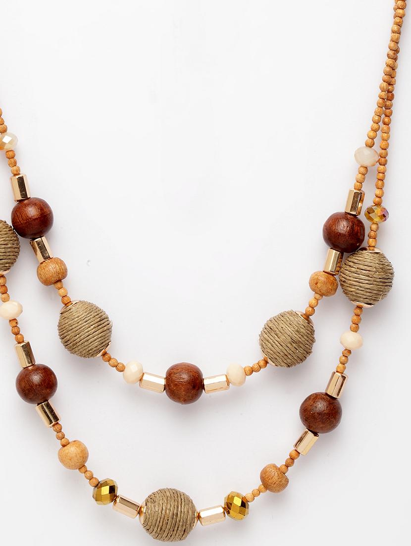 multi colored brass short necklace - 17293149 - Zoom Image - 3