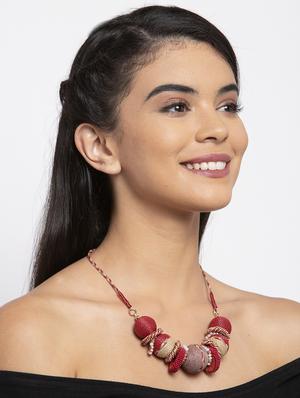 red brass short necklace - 17293152 - Standard Image - 4