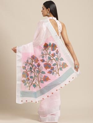 floral printed saree with blouse - 17293943 - Standard Image - 2