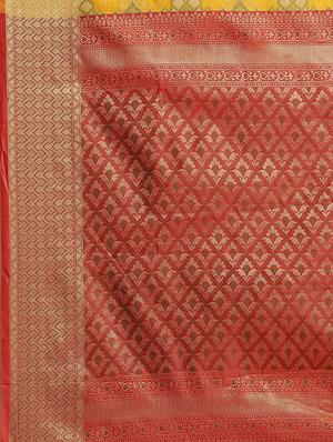 geometric banarasi saree with blouse - 17293993 - Standard Image - 4