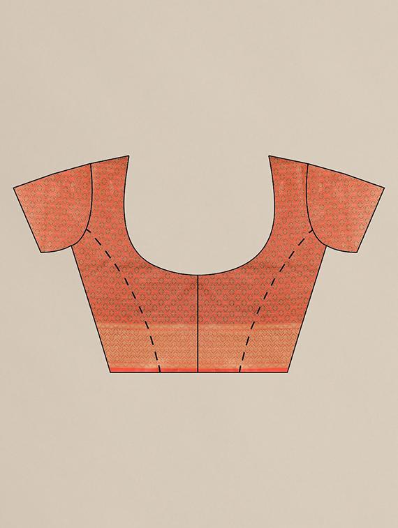 geometric banarasi saree with blouse - 17293993 - Zoom Image - 3