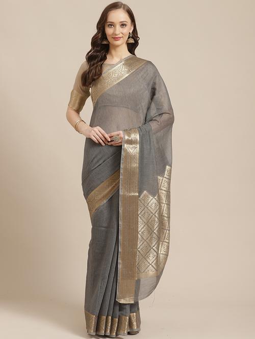 solid bordered maheshwari saree with blouse - 17294016 - Very Small Image - 1