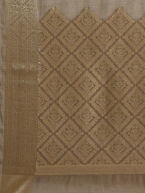 solid bordered maheshwari saree with blouse - 17294019 - Standard Image - 4