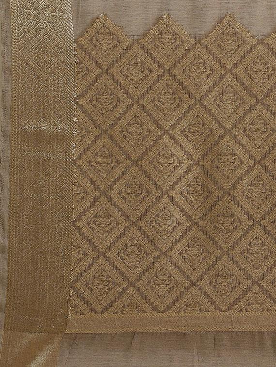 solid bordered maheshwari saree with blouse - 17294019 - Zoom Image - 4