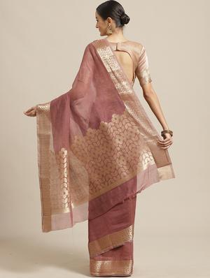 solid bordered maheshwari saree with blouse - 17294021 - Standard Image - 2