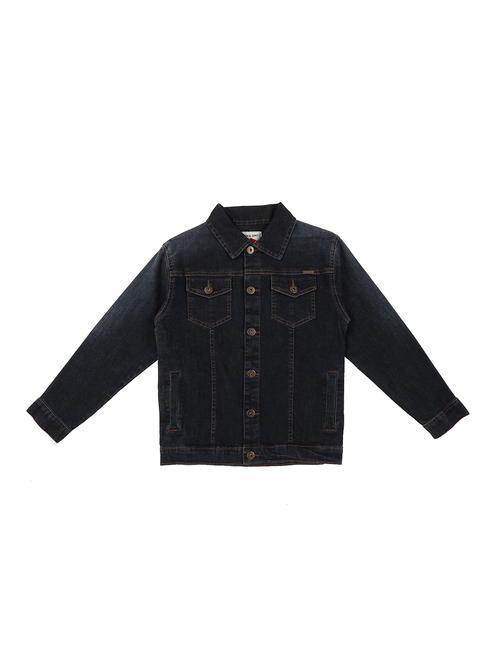navy blue cotton blend bomber jackets & coat - 17294097 - Very Small Image - 1