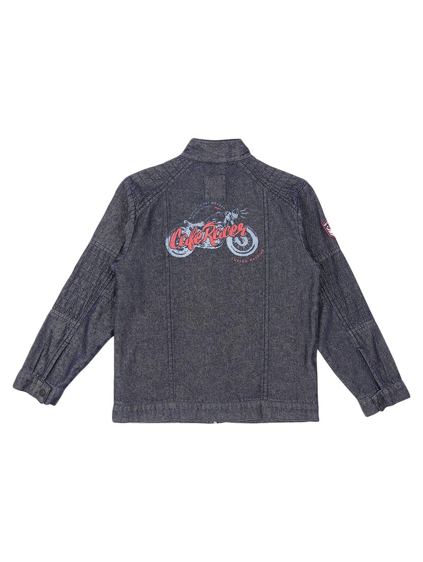 dark blue cotton blend bomber jackets - 17294232 - Zoom Image - 2