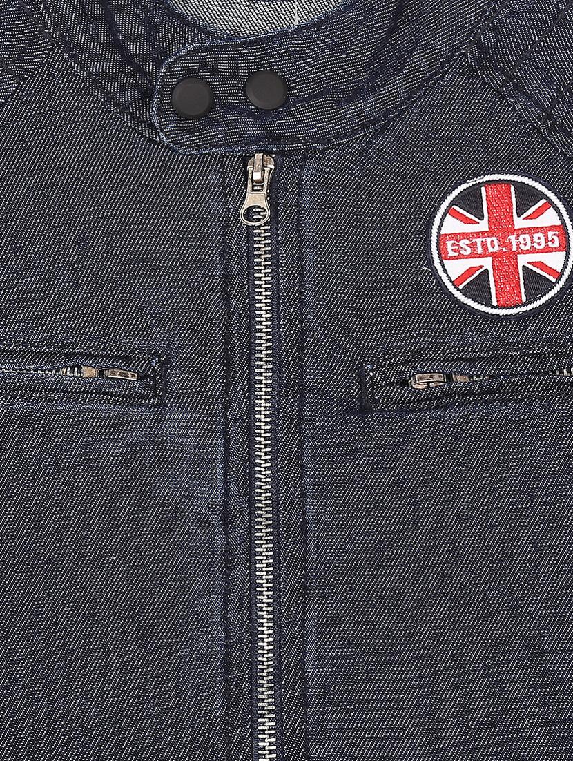 dark blue cotton blend bomber jackets - 17294232 - Zoom Image - 3
