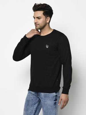 black solid sweatshirt - 17294319 - Standard Image - 2