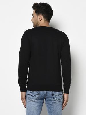 black solid sweatshirt - 17294319 - Standard Image - 3