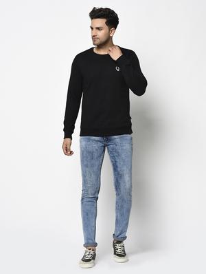 black solid sweatshirt - 17294319 - Standard Image - 4