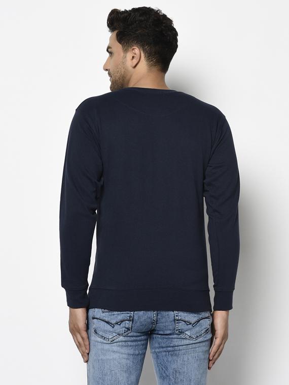 navy blue solid sweatshirt - 17294320 - Zoom Image - 3