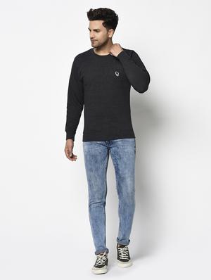 grey solid sweatshirt - 17294321 - Standard Image - 4