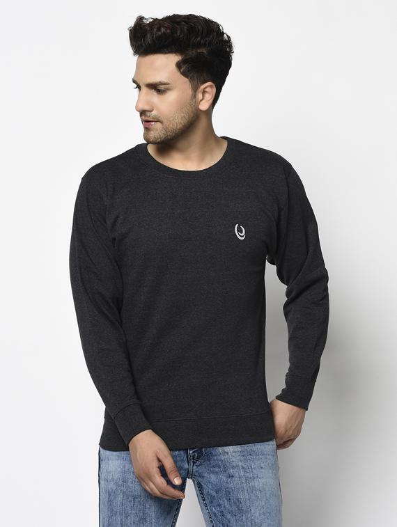 grey solid sweatshirt - 17294321 - Zoom Image - 1