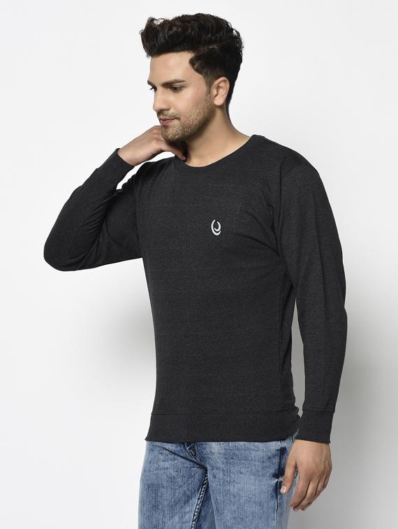 grey solid sweatshirt - 17294321 - Zoom Image - 2