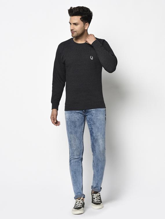 grey solid sweatshirt - 17294321 - Zoom Image - 4