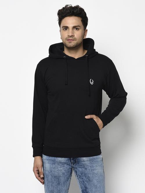 black solid sweatshirt - 17294332 - Standard Image - 1