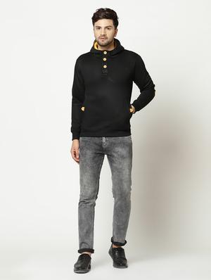 black solid sweatshirt - 17294339 - Standard Image - 4