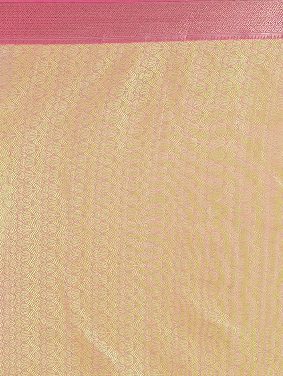 bordered banarasi saree with blouse - 17294541 - Zoom Image - 4