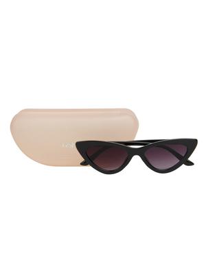 lof black cat- eyed full rim uv protected sunglasses for women - 17294768 - Standard Image - 4