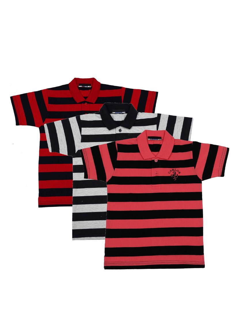pack of 3 multi colored cotton t-shirt - 17295264 - Zoom Image - 1