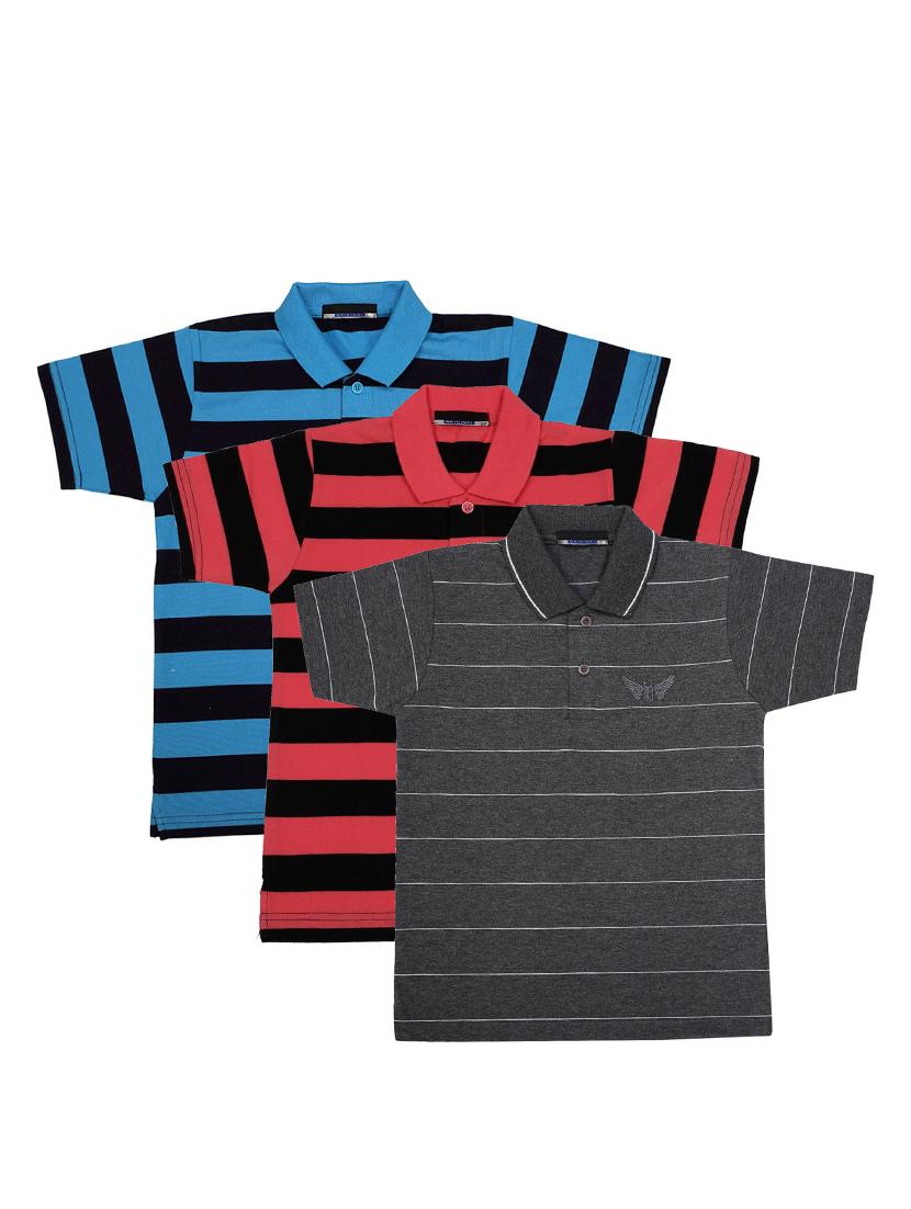 pack of 3 multi colored cotton t-shirt - 17295265 - Zoom Image - 1