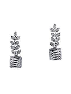 silver metal jhumka earring - 17295353 - Standard Image - 3