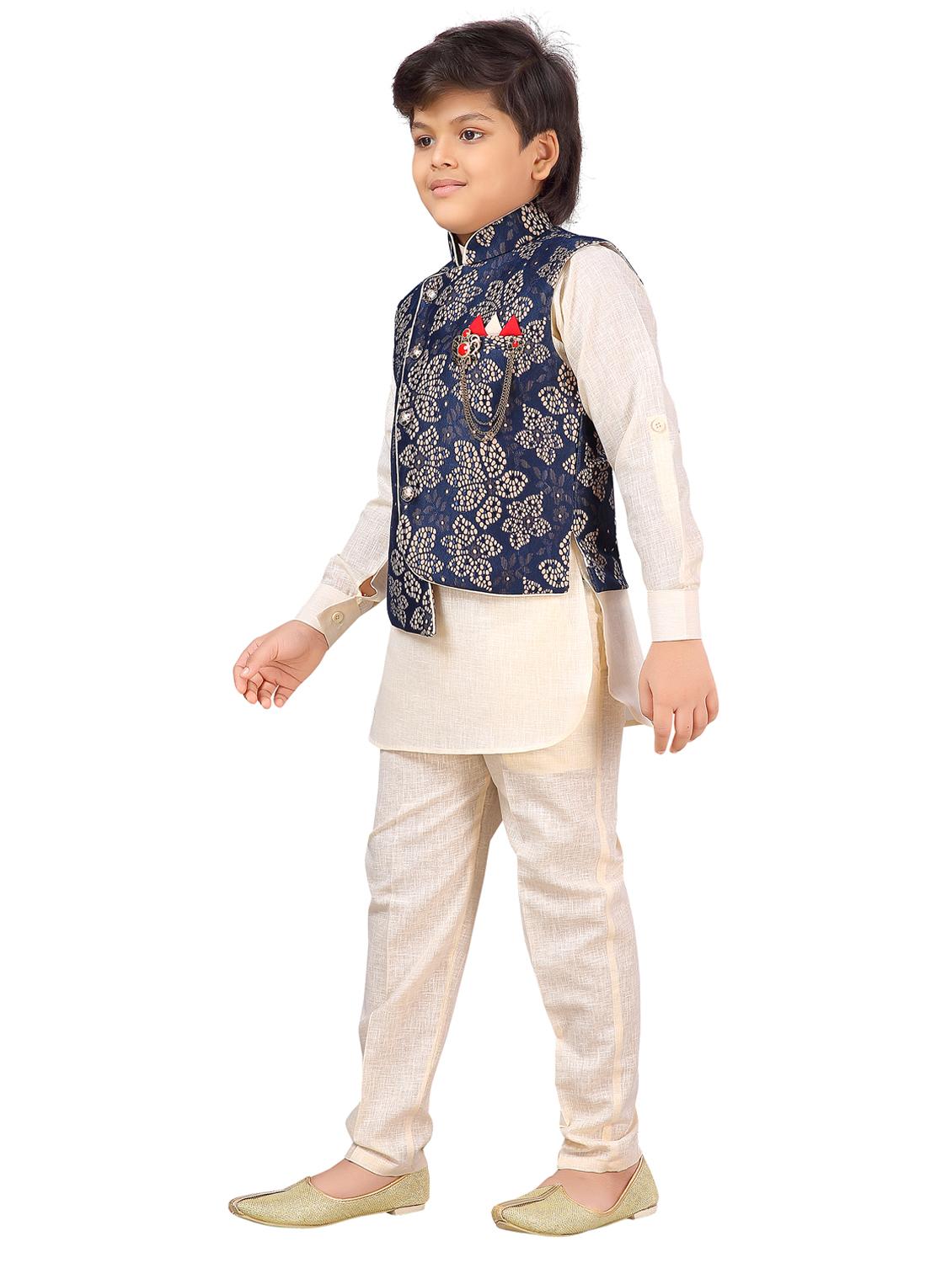 blue cotton kurta sets kurtas & set - 17295596 - Zoom Image - 2