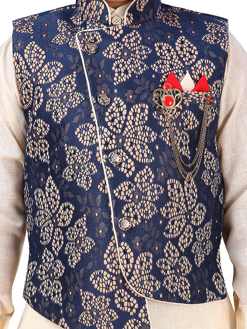 blue cotton kurta sets kurtas & set - 17295596 - Zoom Image - 4